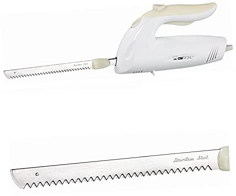 Clatronic Elektromesser EM 3062 ELEKTRISCHES KÜCHEN-MESSER Brotmesser + EDELSTAHL-DOPPELKLINGE