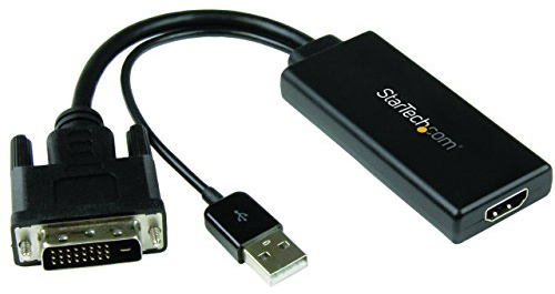 StarTech.com DVI to HDMI Video Adapter with USB Power and Audio - DVI-D to HDMI Converter - 1080p (DVI2HD)