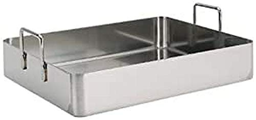DeBuyer 3121.35 Bratplatte, Edelstahl, Silber, 27,9 x 20,1 x 10,9 cm