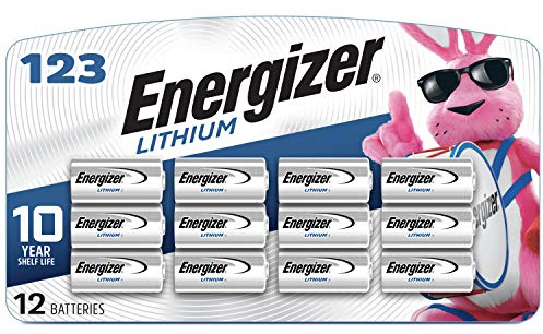 Energizer 123 Lithium Batteries, 3V CR123A Lithium Photo Batteries (12 Battery Count) - Packaging May Vary