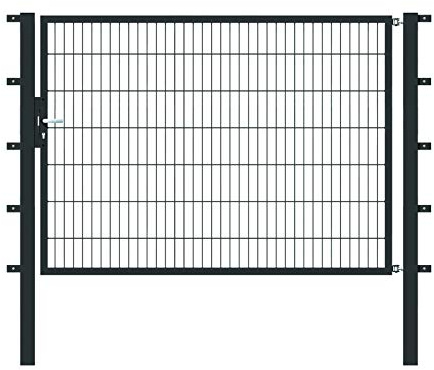 Alberts 647773 Einzeltor Flexo mit Zubehör | verschiedene Breiten und Höhen | anthrazit | Breite 200 cm | Höhe 140 cm