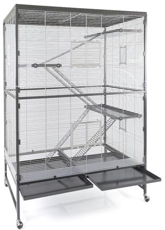 Montana Cages | Nagerkäfig Sevilla III (Casa 120) Zimmervoliere, Käfig - Antik/Platinum | 120 x 80 x 180 cm