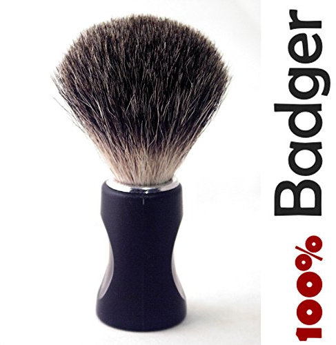 100% puro cepillo de tejón de pelo de afeitar, negro