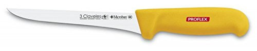 3 Claveles - Cuchillo deshuesar (microbam-Proflex), Negro, tamaño 15