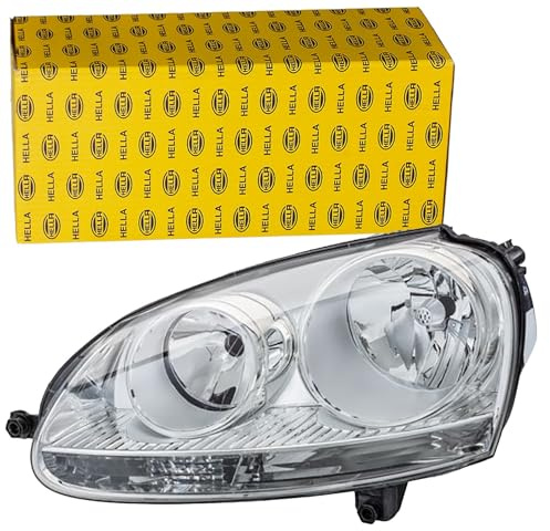HELLA 1LG 247 007-591 Scheinwerfer - VW Golf 5 (1K1) - chrom - ECE - für Linksverkehr - links