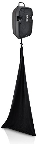 Pyle Universal Dj Light Speaker Stand Skirt Tripod Scrim Cover w/Stretchable Lycra Spandex Material-Velcro Straps, Bag-For On Stage/Event Use PSCRIM3B, Black