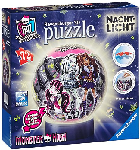Ravensburger 12150 - Monster High - Nachtlicht puzzleball, 72 Teile