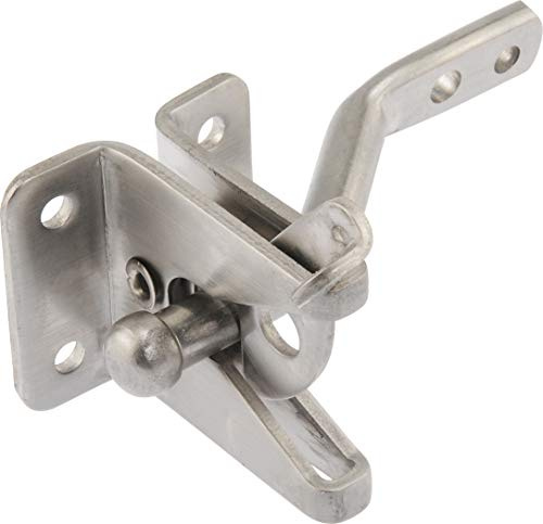 Hardware Essentials 853340 Universal Gate Latch Stainless Steel, 1.87 x 3.75 x 7.5 inches