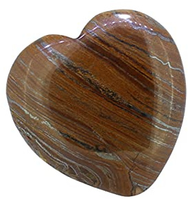 Tigereisen Handschmeichler Herz flach ca. 38 x 38 mm, Edelsteinherz aus Tigereisen
