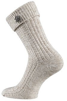 FussFreunde 7 Monate Anti-Loch-Garantie 1 Paar Unisex Trachtensocken mit abnehmbaren Edelweiß Pin