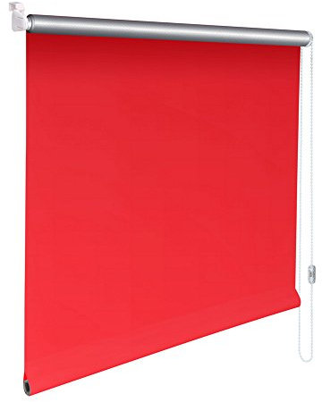Original Easy-Shadow Mini Klemmfix Thermo Rollo Stoffmaß Breite 30 x 50 cm Höhe - ROT / SIGNALROT Thermo Rückseite ALU lichtundurchlässig Verdunkelung Verdunkelungsrollo Kettenzugrollo Seitenzugrollo Mini-Rollo mit Kettenzug und Aluminium Beschichtung - Minirollo Klemmrollo ohne bohren inklusive Klemmträger Easy&Fix - Maßanfertigung