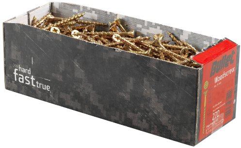 Bullet Lot de 160 vis à bois 6,0 x 80 mm