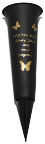 David Fischhoff Special Dad Verse Graveside Memorial Grave Spiked Flower Vase