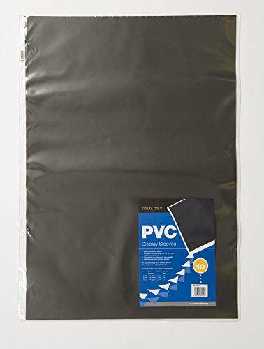 Clairefontaine SLA1XZ - Packung mit 10 Ersatzhüllen für Zeichenmappen Goldline glatt DIN A1 59,4x84,1cm, aus PVC 190µ, 9-fach Lochung, säurefrei, Schwarz, 1 Pack, Klar