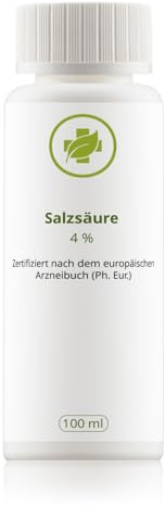 vitalundfitmit100 Salzsäure 4% 100 ml – pharmazeutische Reinheit (Ph. Eur.), Originalrezeptur