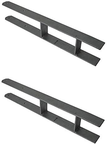 2 Stück Pfostenanker H-Träger 600X50X5 mm für 91mm (9,1CM) Balken H-Anker Carport Pfostenträger Zaun Geländer