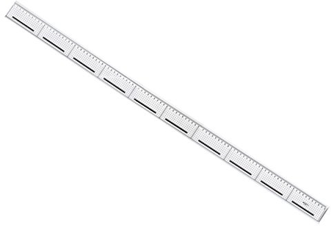 Graphoplex Règle de coupe bord acier antiglisse quadrillée 100 cm Transparent GX17100