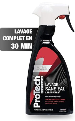 ProTech MC | Detergente Senza Acqua per Auto | Tutte Le superfici Lisce | Prodotto Lava Vetri Carrozzeria, Plastiche Dipinti, Cerchi | Senza Risciacquo | Made in France | 500 ML