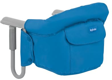 Inglesina Fast, vikbar bordsstol, ljusblå (Light Blue), lätt att transportera, tvättbar, säker installation, upp till 15 kg, 35 x 27 x 42 cm