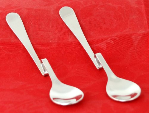 BUCKINGHAM Pack of 2 Stainless Steel Latte Spoons/JAM Spoons/Latte Macchiato