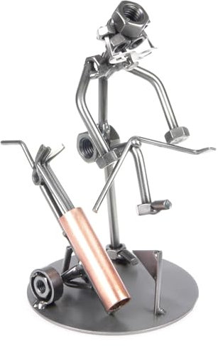 metalman24 Schraubenmännchen Golf GOLFFRUST - Handarbeit Geschenkidee Metallfigur Metallmännchen Stahlfigur Schraubenmännle - Deko für Büro & Zuhause