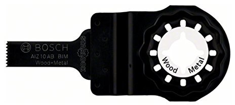 Bosch Professional 1x Lama per tagli dal pieno AIZ 10 AB (per legno e nel metallo, 10 x 20 mm, accessori utensili multifunzione)