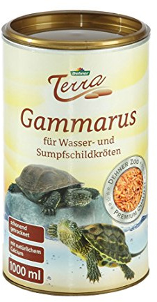 Dehner Terra Amphibien-Snack, Futter für Sumpfschildkröten / Wasserschildkröten, Bachflohkrebse / Gammarus, 1 l