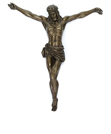 aubaho Escultura de Bronce de la crucifixión de Jesucristo Corpus Escultura de Bronce
