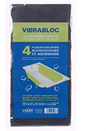 LOT DE 4 PLAQUES INSONORISATION BAIGNOIRE VIBRABLOC LAZER