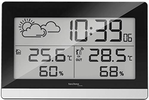 Technoline Wetterstation WS9255 inkl. Außensender TX205D-TH, Wettervorhersagen, Innentemperatur, Außentemperatur