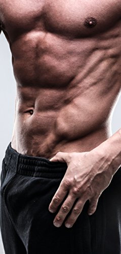 Melis-Folienwerkstatt Türtapete Türposter selbstklebend – durchtrainierter Oberkörper - 90x205cm und 100x210cm - Fototapete Poster Türfolie Tapete – T00134