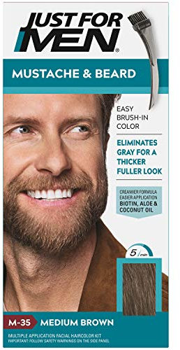 Just For Men Schnurbarrt und Bart Farbgel zum einpinseln Mittelbraun M-35