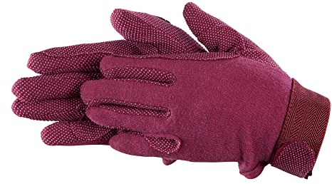 Pfiff 011318 unisex handskar bomull, ridhandskar Röd (bordeaux) Large