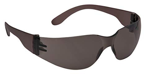 Portwest PW32 Wrap Around Safety Glasses Anti-Scratch Coating Flexible Arms | Black, One Size, EN 166, EN 170, EN 172, CE Certified, UKCA, Unisex Fit, Lightweight UV Protection, Side Protection