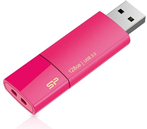 Silicon Power Blaze B05 - Memoria USB 3.0 de 128 GB, retráctil, Color Rosa