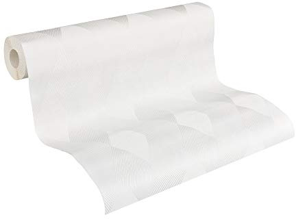 A.S. Création överdimensionerad fleecetapet Meisterfleece tapet 10,05 m x 0,53 m vit Made in Germany 956851 95685-1