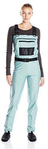 CADDIS Wading Systems Women's Attractive Teal Deluxe Breathable Stocking Foot Chest Wader, Large Short Stout, 49 Short