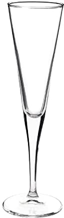 Bormioli 125010-B65 Ypsilon - Flauto da champagne, vetro trasparente, 16 cl, set di 6