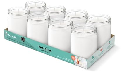 Bolsius 103422531800 Starlight Jar Candle, Clear (Pack of 8)