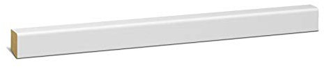 KGM Sockelleiste Modern – Weiß folierte MDF Fußbodenleiste – Maße: 2400 x 16 x 22 mm – 1 Stück
