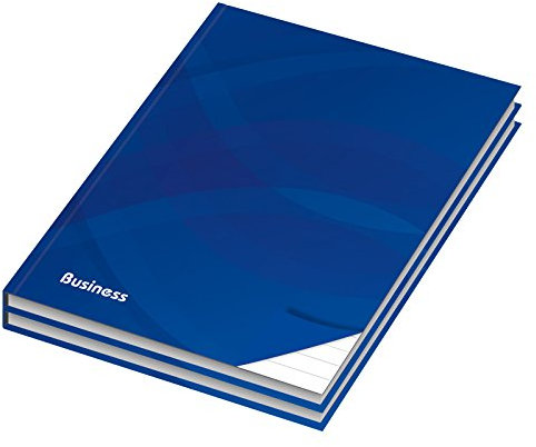 2er Pack Notizbuch/Kladde liniert Business blau DIN A4 mit Hardcover-Einband, 96 Blatt, Notizheft, Tagebuch, Schreibbuch