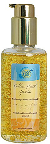 chi-enterprise Goldenes Hautöl Aphrodite 100 ml I Feuchtigkeitspflege für Gesicht & Körper I Massageöl für stimulierende Massagen I Für einen strahlenden Teint & jünger aussehende Haut
