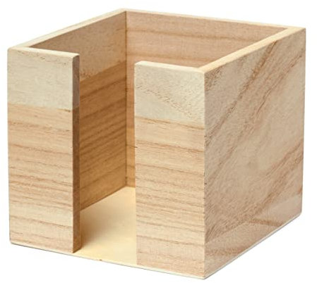 VBS Notizzettel Notizbox aus Holz Zettelbox Box Kästchen Zettelkasten Schreibtisch Büro