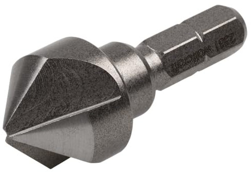 wolfcraft HSS Conical Countersink, Ø 16 mm, Hexagon Shank I 2581000 I For precise countersinking of drill holes for flush screw connections in metal and plastic