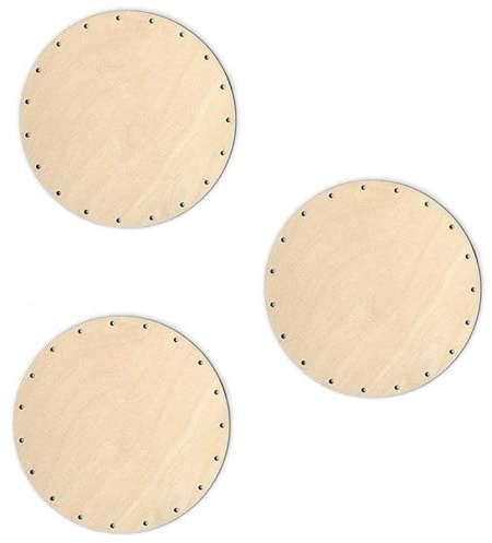 Zita's Creative 3X Korbboden, rund, 16cm für 3mm Rohr - Flechten, Korbflechten, Schilf Set, Peddigrohr, Flechtmaterial, Flechtset, Rattan