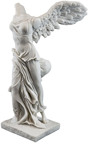 Top Collection 11-Inch Winged Victory of Samothrace Statue. Goddess Nike Sculpture from the Louvre. Premium Cold Cast Marble. Museum-Grade Masterpiece Replica.