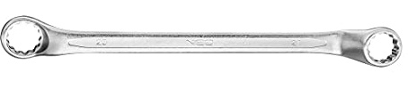 NEO TOOLS Doppel-Ringschlüssel, Doppelringschlüssel, 21 x 23 mm, 45° | CrV-Stahl