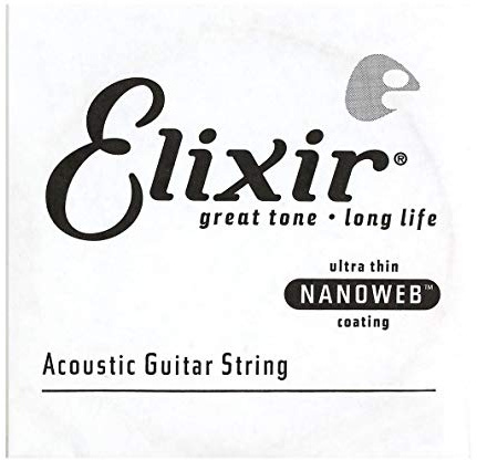 Elixir Nanoweb Phosphor Bronze Einzel-Saiten, die mit Bronze umwickelt sind. .025