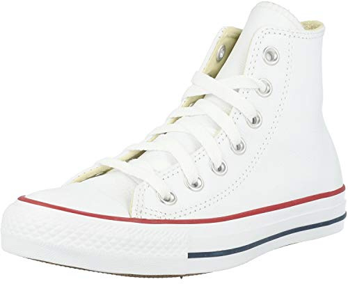 converse All Star Leather Hi Trainers Men White - 6.5 (6) - Hi Top Trainers Shoes