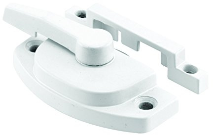 Prime-Line F 2588 Sash Lock, 2-1/16 In. Hole Centers, Fits Single and Double Hung vinyl Windows, Diecast, White, (Single Pack)